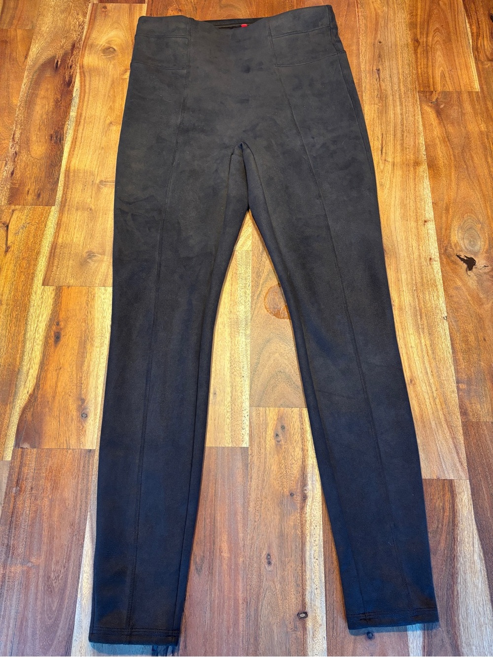 Spanx Faux Suede Seam Detail Leggings Brown - Size Medium